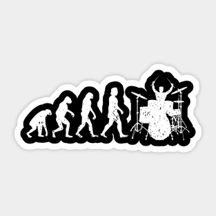 Drumming Evolution Funny Drummer Sticker